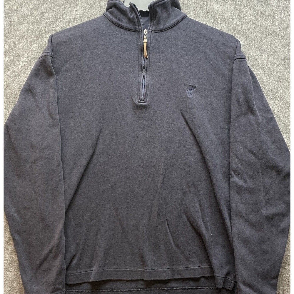 Ashworth 1/4 Zip Mens Medium Golf Pullover Dark Blue Logo